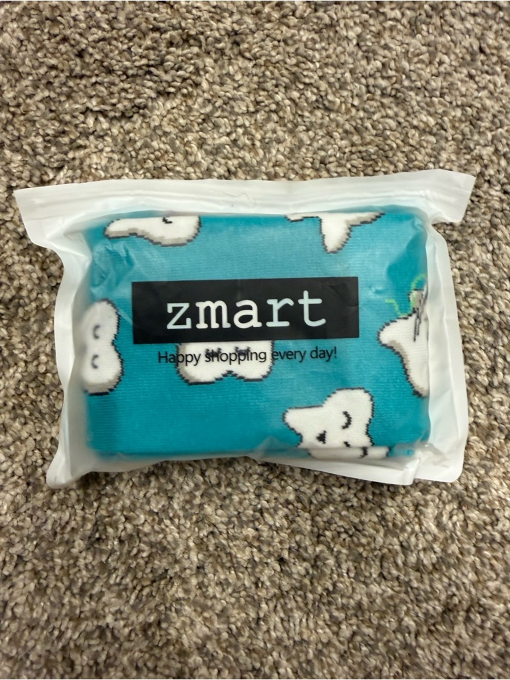 Zmart Cloud Print Blue Socks Pack